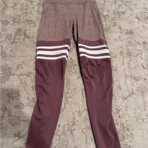 Bombshell Sportswear Lavender purple striped leggings